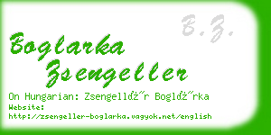 boglarka zsengeller business card